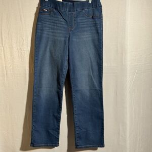 NWT Nine West Heidi Women's Pull On Straight Jeans Size 10 Stretch Denim Casual